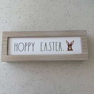 Rae Dunn “Hoppy Easter” Bunny Sign – Easter Decor 🐰🌷